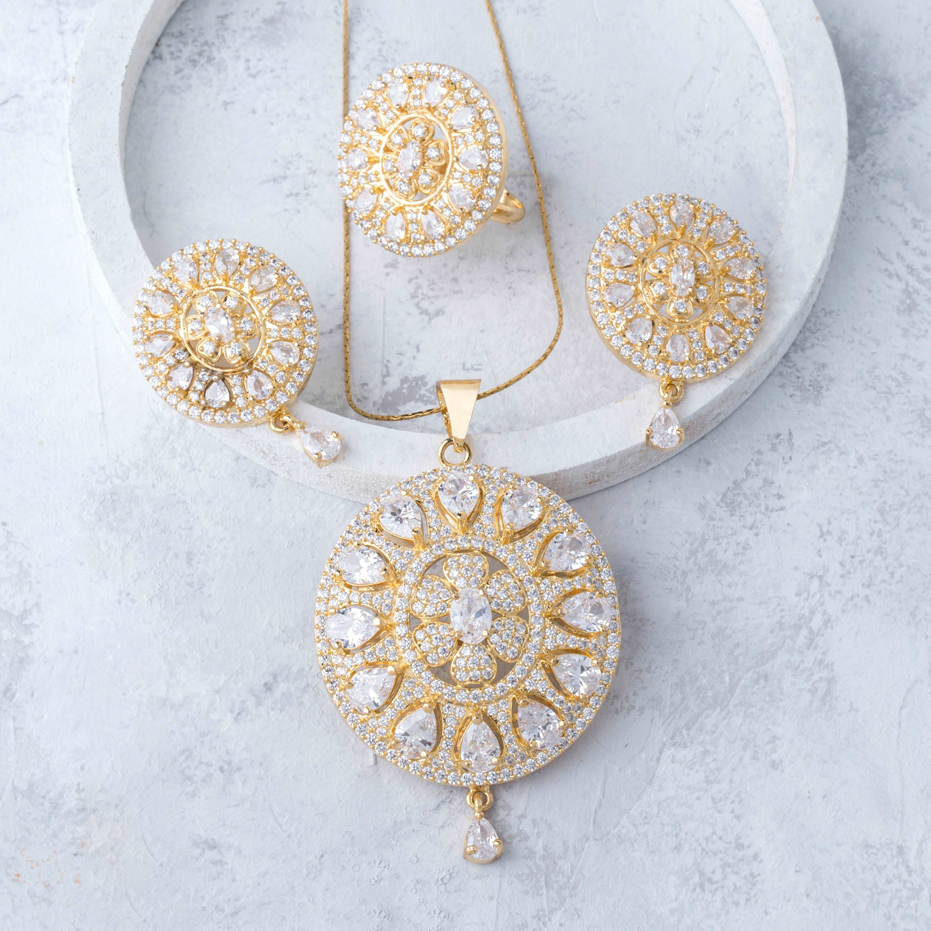 Marquise Pendant  Set