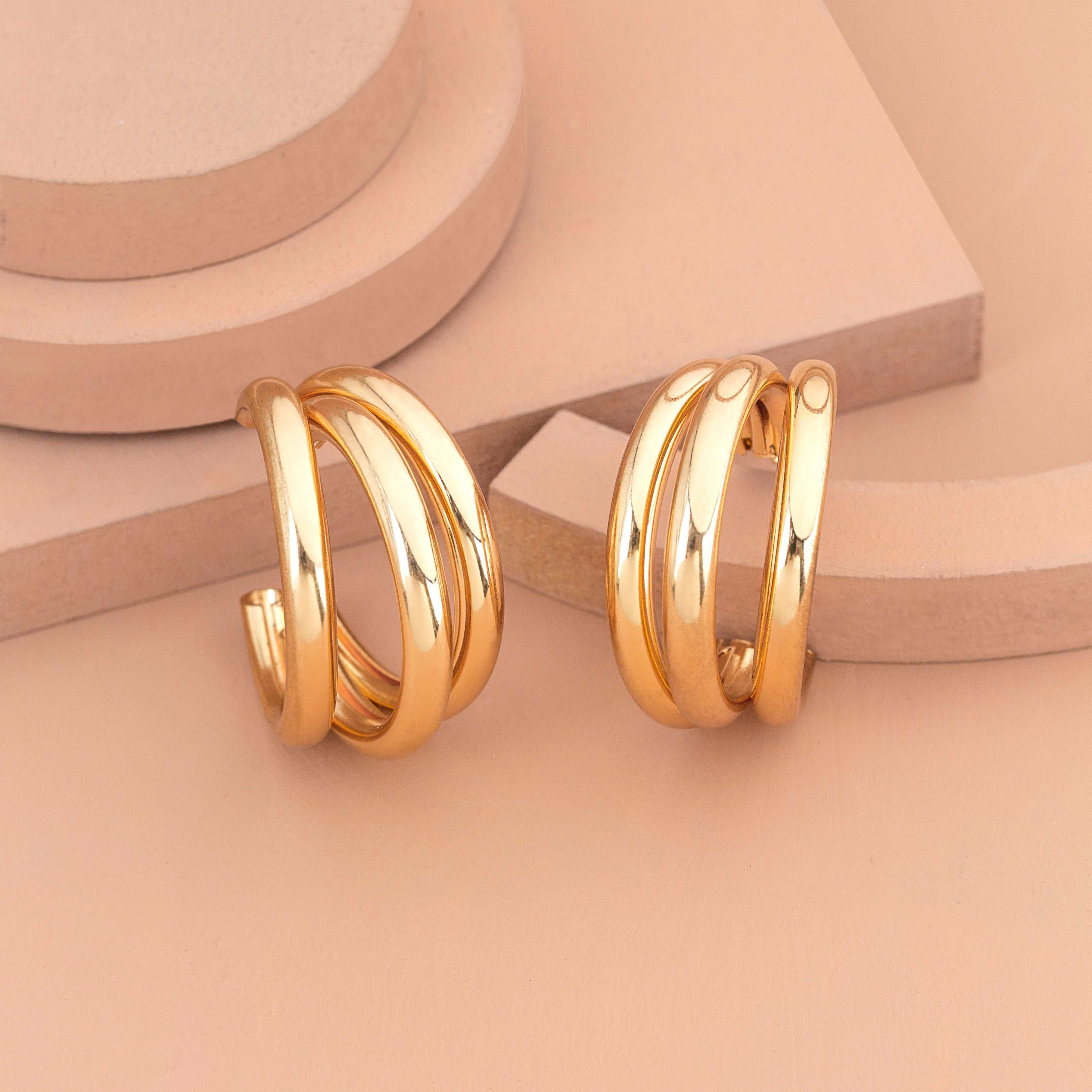 Trinity Hoop Earrings