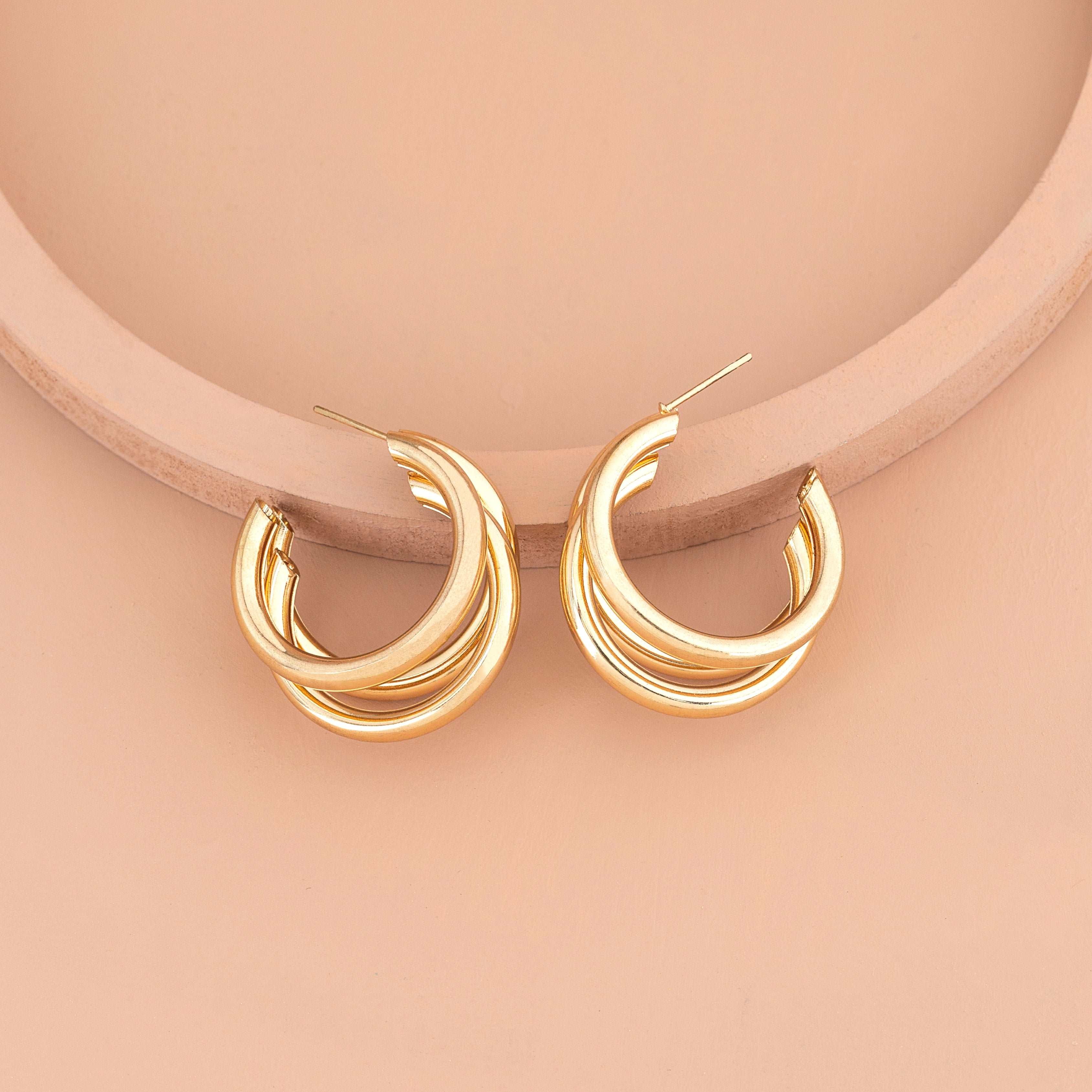 Trinity Hoop Earrings