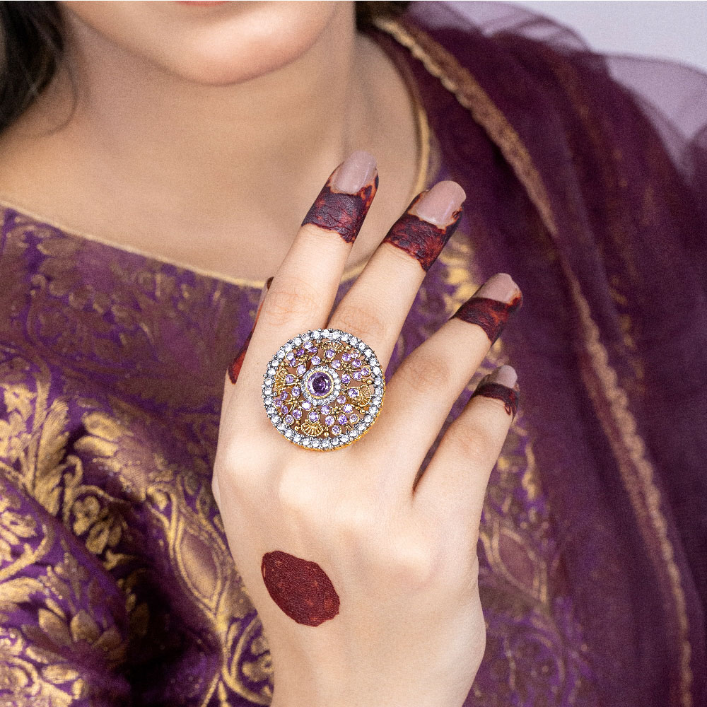 Medallion Zircon Ring