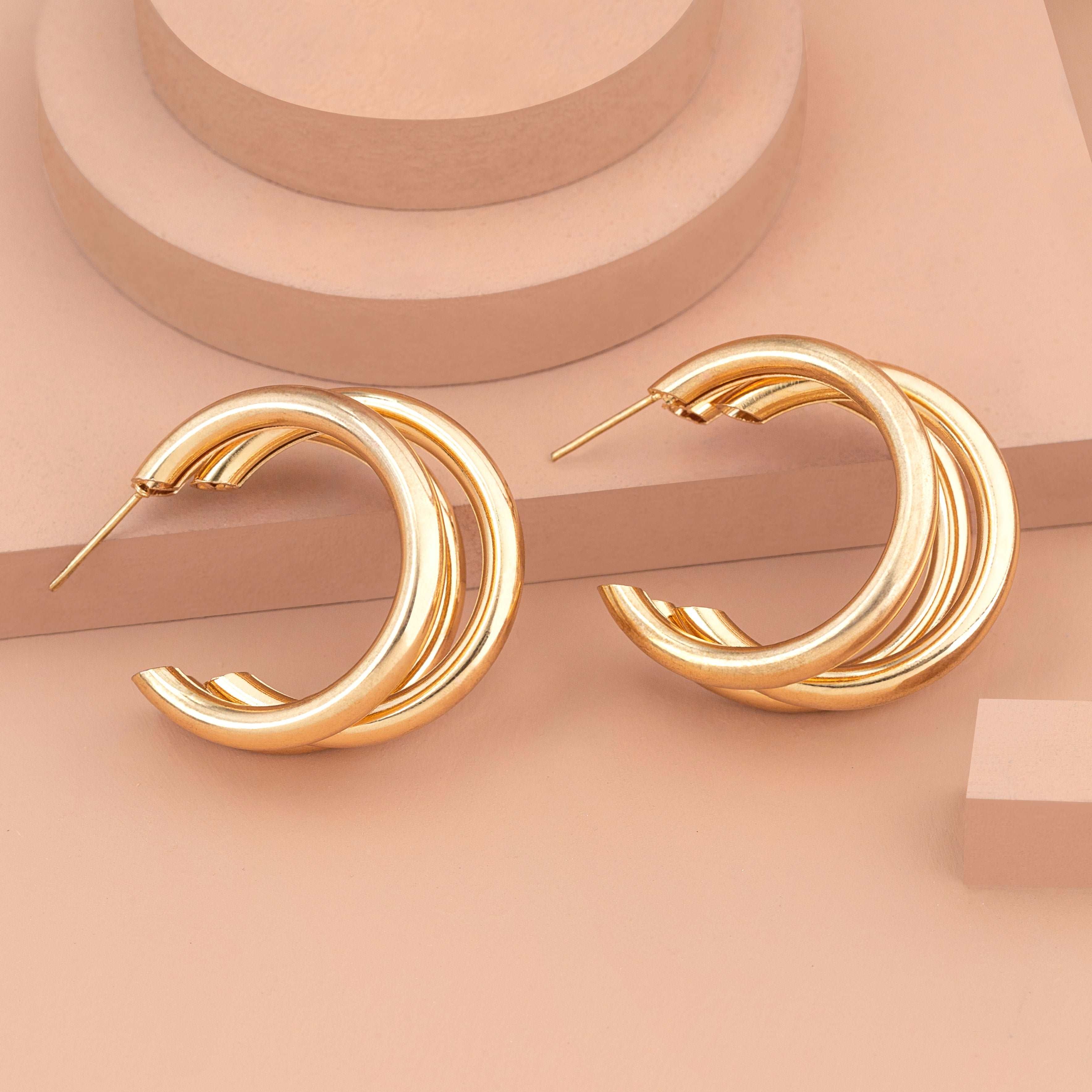 Trinity Hoop Earrings